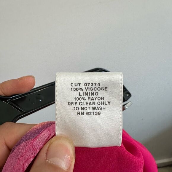 Vintage Y2K Guess Collection Pink Floral Rose Chiffon Pencil Mini Skirt Size 0 - Picture 9 of 9